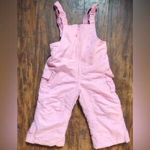 Girls Rothschild pink snow pants bibs size 2T